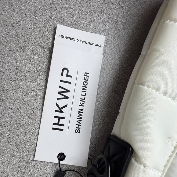 HKWP Crossbody Bag Purse White Puffer Envelope Snap Clutch Handle *No Strap* - Picture 6 of 14